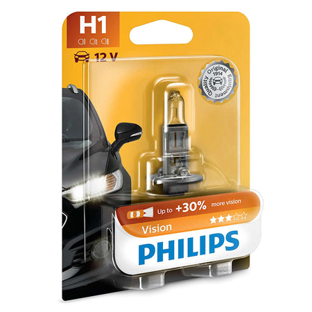 Bec far halogen H1 Vision cu vizibilitate +30% Philips PH-H1V