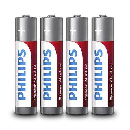 Set de 4 baterii alcaline AAA de 1,5 V Philips PH-LR03P4F/10