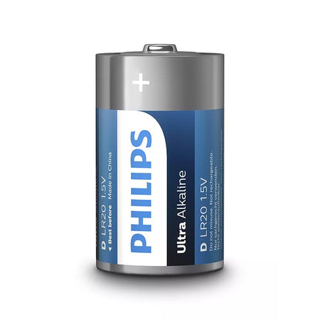 Set baterii alcaline Ultra D LR20 de 1,5 V în blister cu 2 bucăți Philips PH-LR20E2B/10