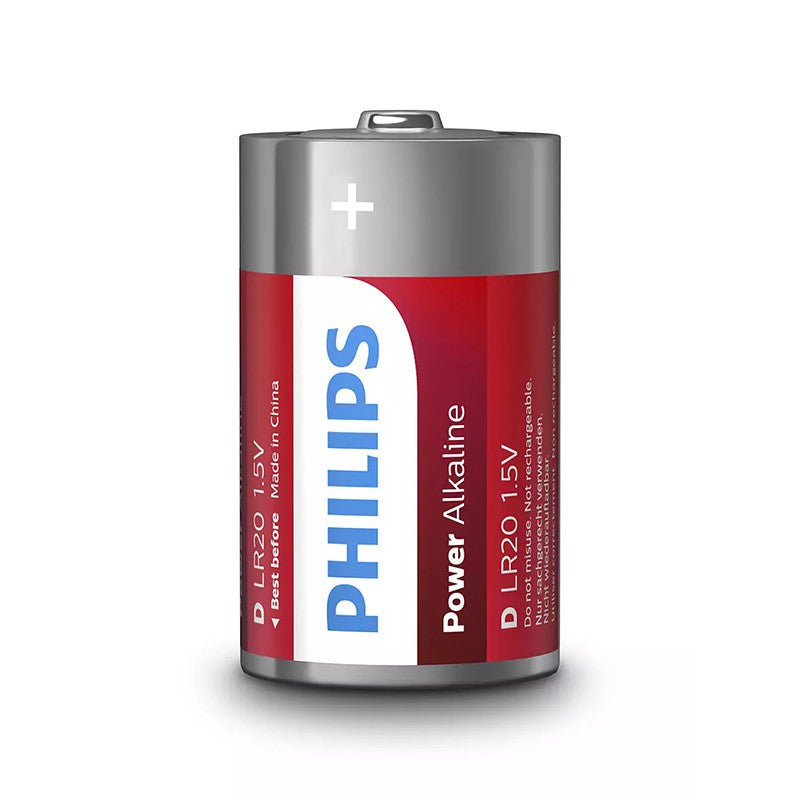 Set 2 baterii alcaline D LR20 de 1,5 V Philips PH-LR20P2B/10