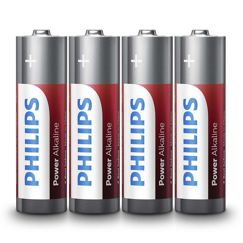 Set de 4 baterii alcaline AA LR6 de 1,5 V Philips PH-LR6P4F/10