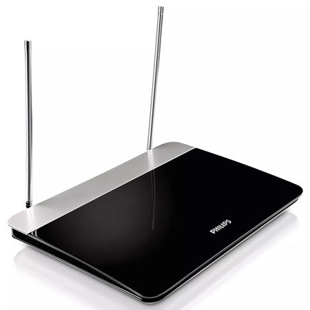 Antenă TV digitală de interior cu amplificare 47 dB și dipoli VHF/FM Philips PH-SDV6227