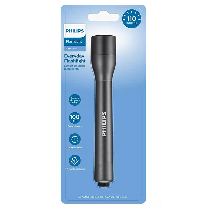 Lanternă LED din aluminiu de 110 lumeni cu 2 baterii AA Philips PH-SFL4002T