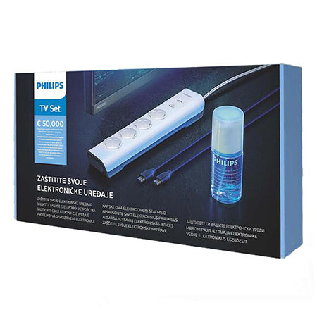Set accesorii TV cu prelungitor cu protecție, cablu HDMI și kit de curățare Philips PH-TVSET01/58