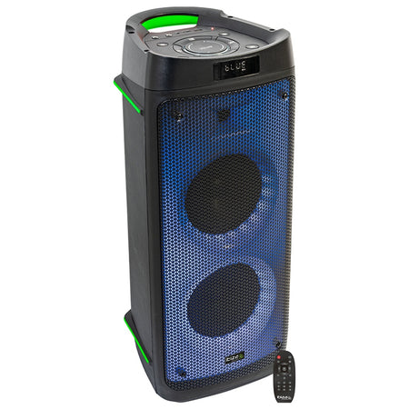 Boxă portabilă LED 2×6.5" 100 W Bluetooth, USB, microSD Ibiza Sound PHANTOM