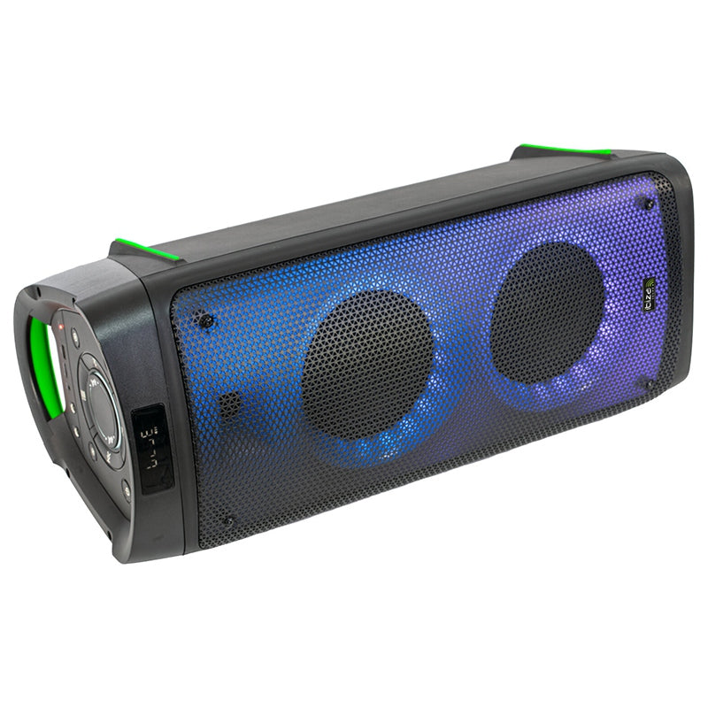 Boxă portabilă LED 2×6.5" 100 W Bluetooth, USB, microSD Ibiza Sound PHANTOM