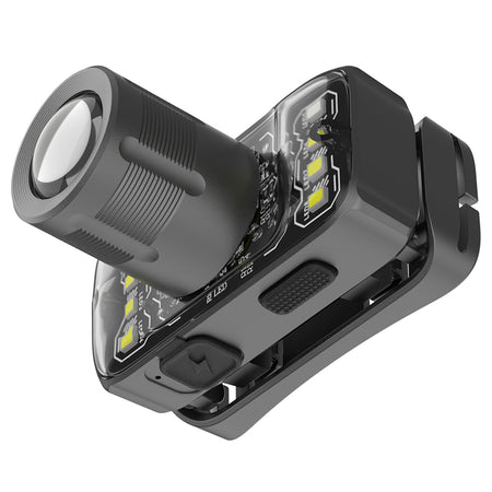 Lanternă frontală LED cu zoom telescopic și baterie de 500 mAh cu încărcare USB-C PHL2922