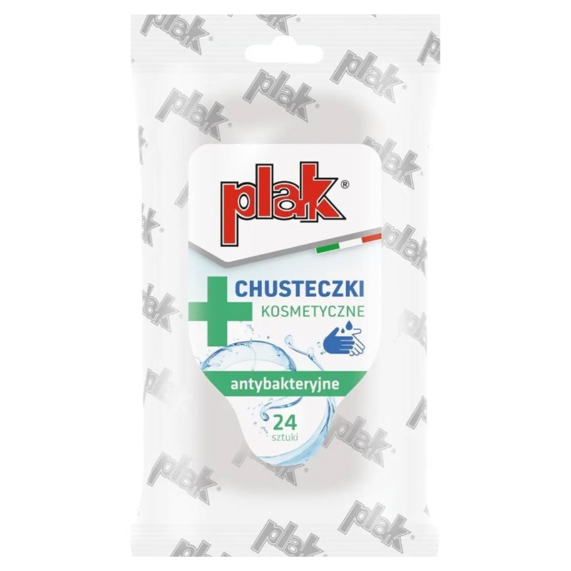 Șervețele umede antibacteriene cu alcool pentru mâini și suprafețe, pachet cu 24 bucăți Plak PLAK70W
