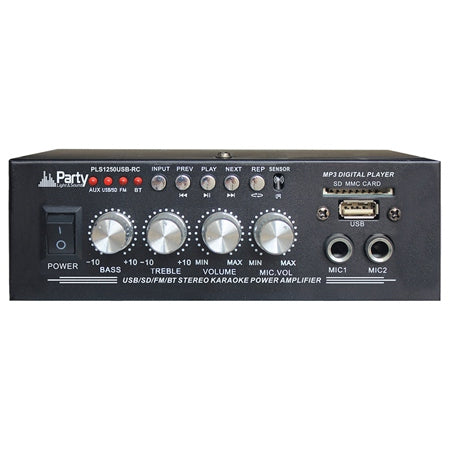 Amplificator karaoke 2 × 25 W Bluetooth/USB/SD Party PLS1250USB-RC