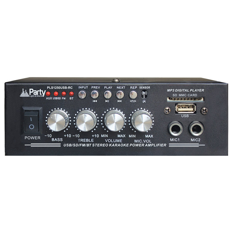 Amplificator karaoke 2 × 25 W Bluetooth/USB/SD Party PLS1250USB-RC