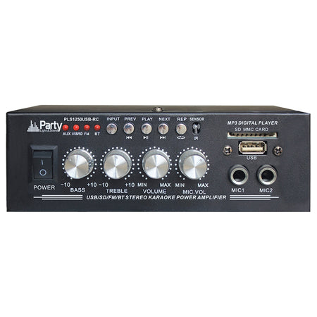 Amplificator karaoke 2 × 25 W Bluetooth/USB/SD Party PLS1250USB-RC