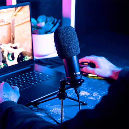 Microfon USB pentru studio, streaming și podcast Plugger PLUMUSB20