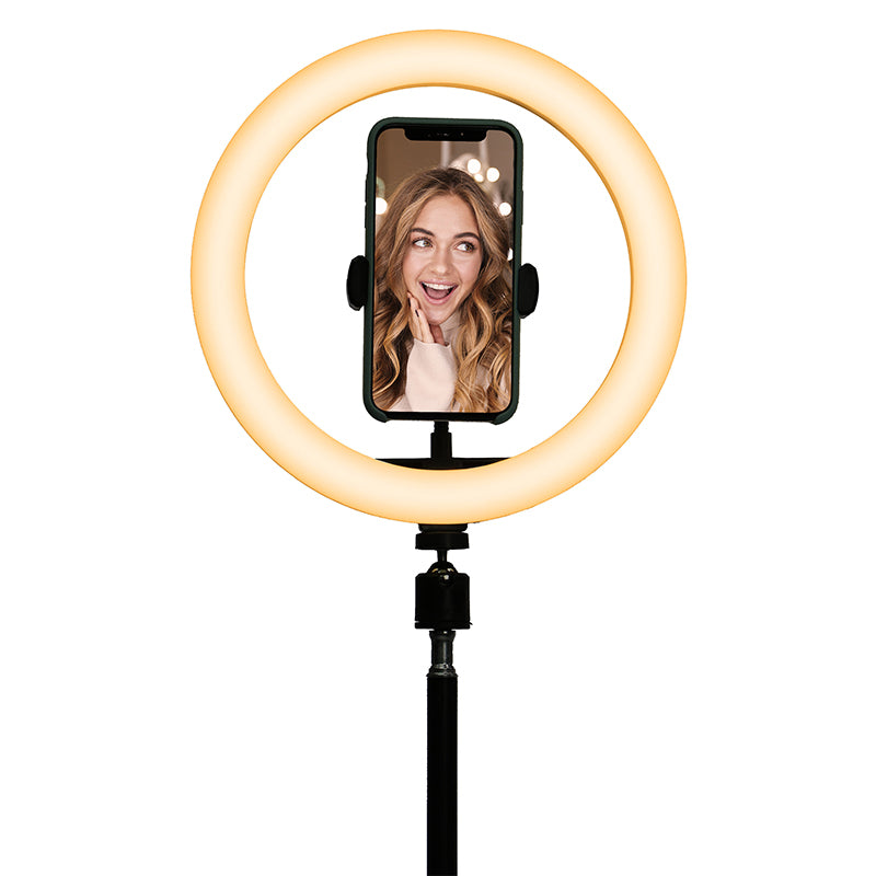 Trepied Selfie Cu Lampa Circulara Led 5w 10''/25cm