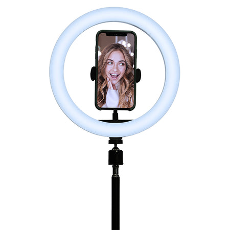 Trepied Selfie Cu Lampa Circulara Led 5w 10''/25cm