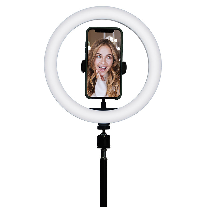 Trepied Selfie Cu Lampa Circulara Led 5w 10''/25cm