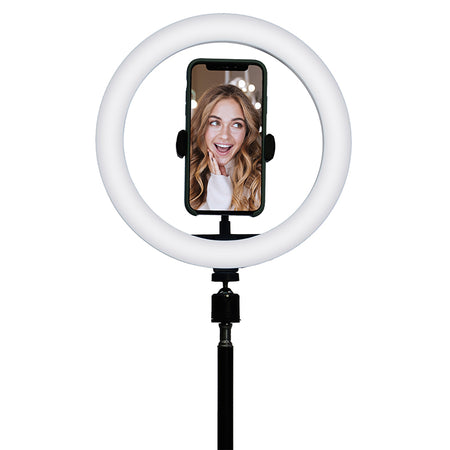 Trepied Selfie Cu Lampa Circulara Led 5w 10''/25cm
