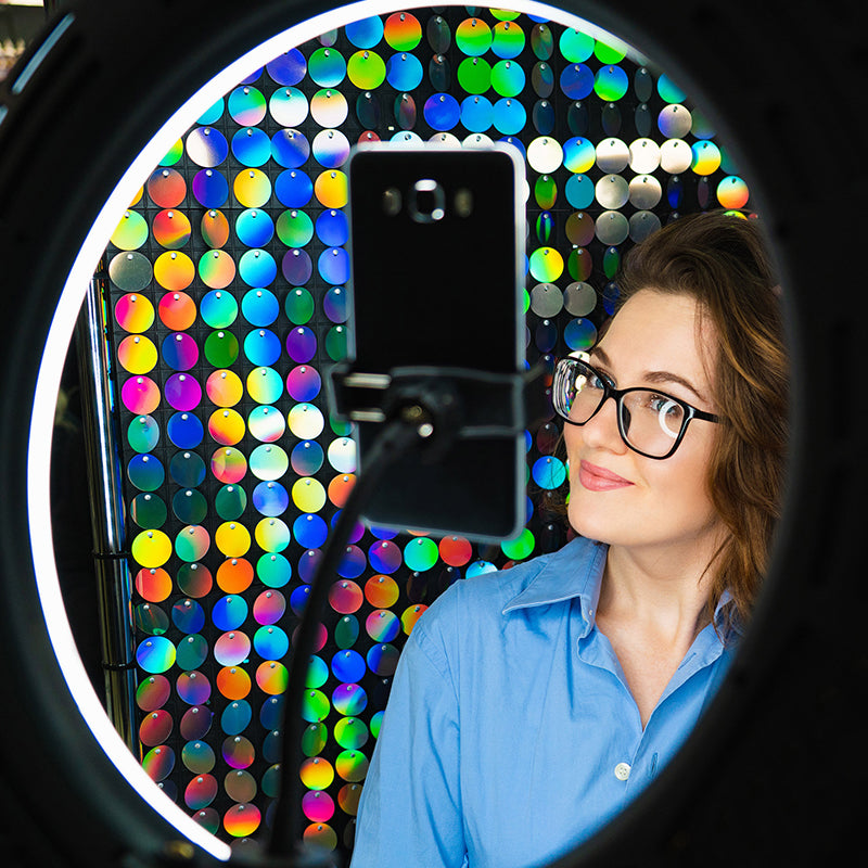Trepied Selfie Cu Lampa Circulara Led 5w 10''/25cm