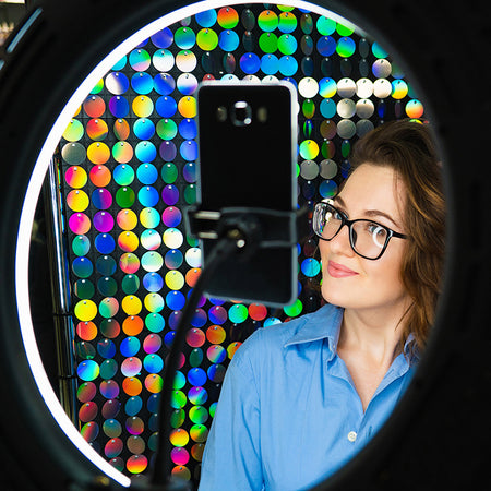 Trepied Selfie Cu Lampa Circulara Led 5w 10''/25cm