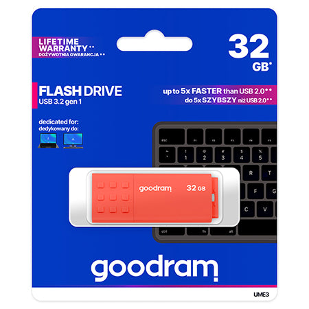Stick USB Goodram UME3 de 32 GB cu USB 3.2 PLYFD32GGUM3O