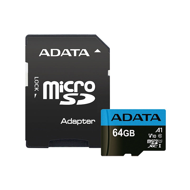 Card de memorie microSDXC de 64 GB Clasa 10 cu adaptor Adata PLYMSD64GCL10