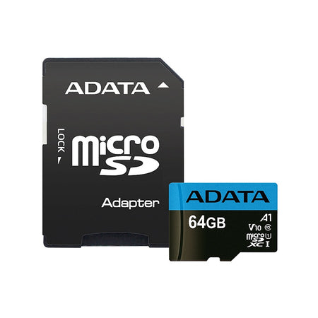 Card de memorie microSDXC de 64 GB Clasa 10 cu adaptor Adata PLYMSD64GCL10