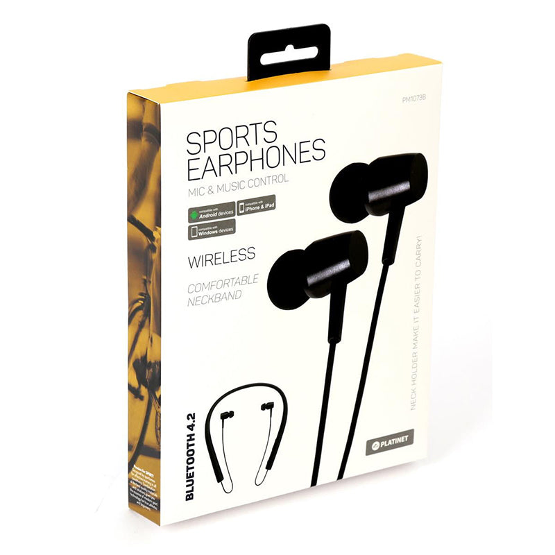Căști in-ear Bluetooth V4.2 cu microfon Platinet PM1073B