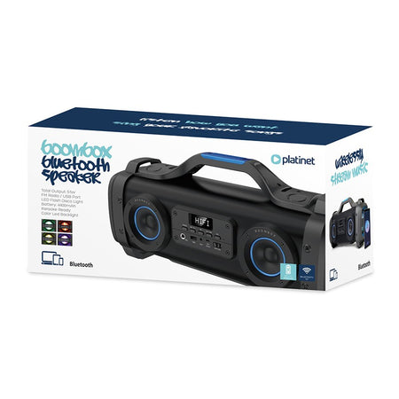 Boxă Bluetooth portabilă 51 W cu radio FM, USB și iluminare LED Platinet PMG78