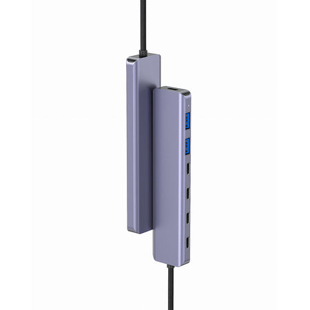 Hub USB-C 7 în 1 cu PD 100 W și transfer 10 Gbps din aluminiu Platinet PMH22
