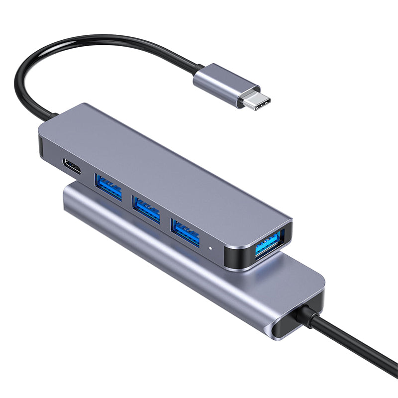 Hub USB-C 5 în 1 cu PD 100 W și 4 porturi USB-A 3.0 Platinet PMH42