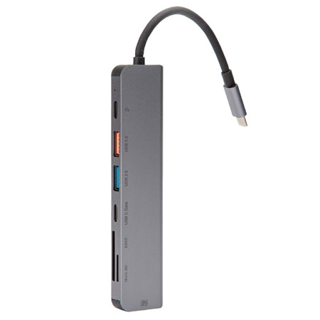 Hub USB-C 7 în 1 cu HDMI 4K și încărcare PD 100 W din aluminiu Platinet PMH9997B