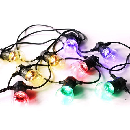 Șir de lumini LED festive RGB de 5 m cu 10 becuri IP44 Platinet POLCT10Z