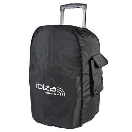 Husă boxă 15 inchi cu buzunar lateral, poliester - Ibiza Sound PORT-BAG15