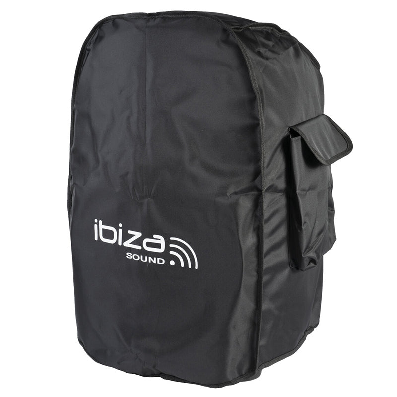 Husă boxă 15 inchi cu buzunar lateral, poliester - Ibiza Sound PORT-BAG15