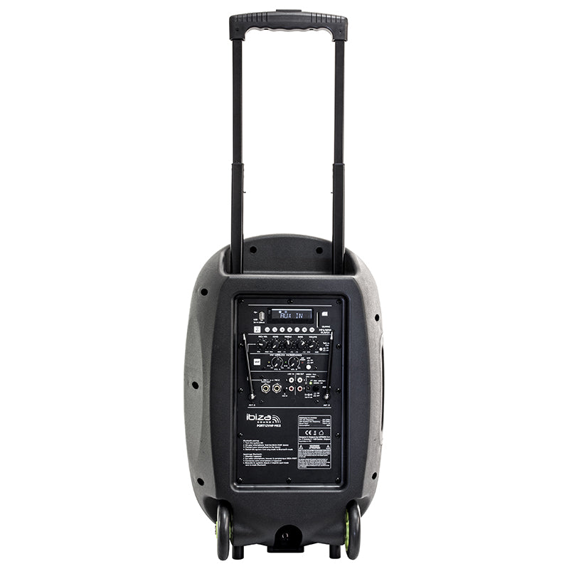 Boxă portabilă 12 inch 350 W RMS, Bluetooth, USB, microfon fără fir - Ibiza Sound PORT12VHFMKII