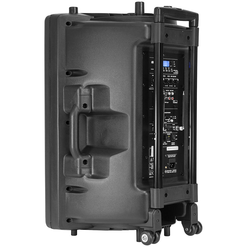 Boxă portabilă de 38 cm și 800 W cu Bluetooth și 2 microfoane wireless Ibiza Sound PORT15VHF-BT