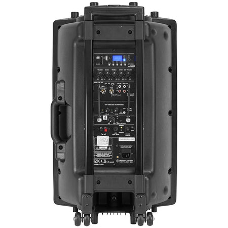 Boxă portabilă de 38 cm și 800 W cu Bluetooth și 2 microfoane wireless Ibiza Sound PORT15VHF-BT