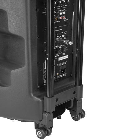 Boxă portabilă de 38 cm și 800 W cu Bluetooth și 2 microfoane wireless Ibiza Sound PORT15VHF-BT