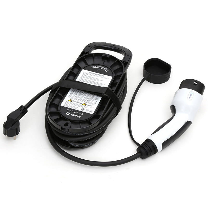 Încărcător portabil pentru mașini electrice și PHEV cu Type 2 de 3,7 kW și alimentare Schuko 230V Platinet PPC16A35