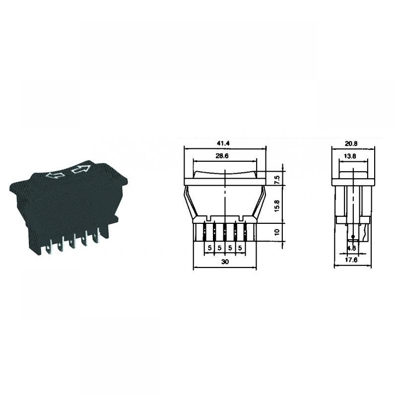 Întrerupător auto pentru geamuri electrice ASW-01 cu 5 pini PRK0012