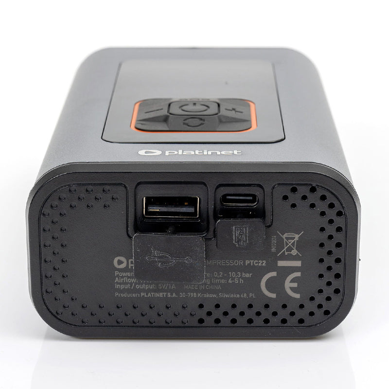 Compresor auto portabil cu presiune 10 bar și acumulator 4000 mAh Platinet PTC22