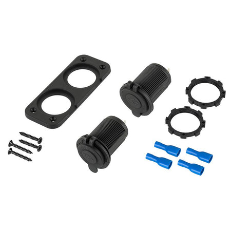 Priză auto pentru montaj cu 2 porturi USB și brichetă Peiying PY-CHR0002
