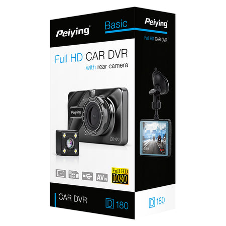 Cameră auto DVR D180 cu ecran de 4″ și înregistrare Full HD 1080p Peiying PY-DVR011