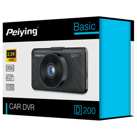 Cameră auto DVR D200 2,5K cu cameră spate și ecran de 3 inch Peiying PY-DVR012