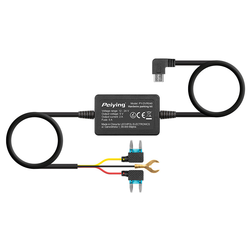 Adaptor de alimentare auto pentru cameră DVR cu USB-C de la 12-24 V la 5 V/2 A Peiying PY-DVR040