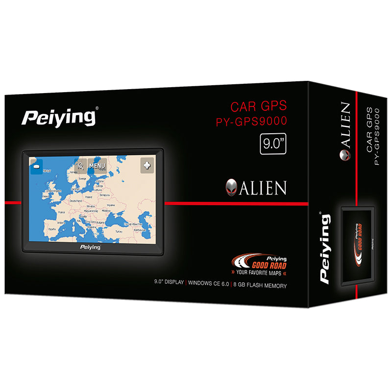 Sistem de navigație GPS cu ecran tactil și memorie flash de 8 GB Peiying PY-GPS9000.1