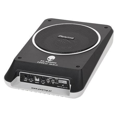 Subwoofer activ auto cu amplificator încorporat, putere maximă 200 W și impedanță 4 Ohmi Peiying PY-NB3000