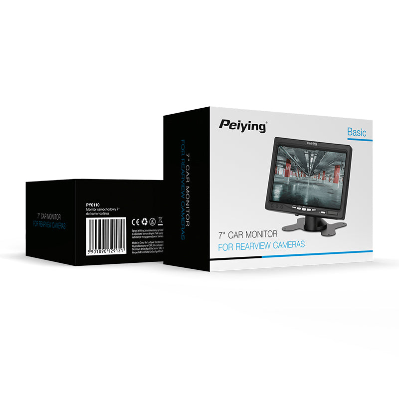 Monitor auto TFT de 7 inch cu 2 intrări video Peiying PY0110