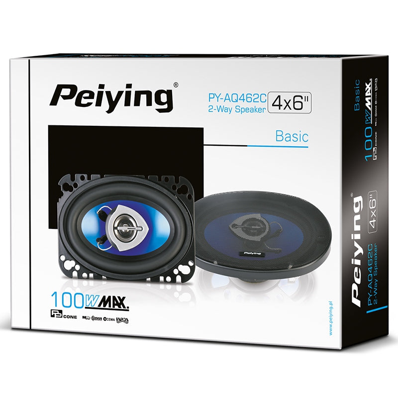 Set difuzoare auto 4×6 inch cu impedanță de 4 ohm Peiying PYAQ462C