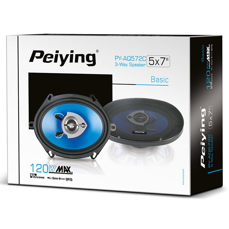 Set difuzoare auto de 5 × 7 inch cu putere maximă 120 W Peiying PYAQ572C