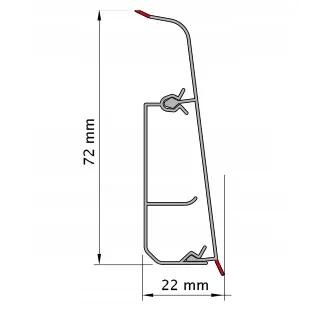 Plintă PVC Lima, profil modern 72mm x 2,5m pentru pardoseli, SALAG